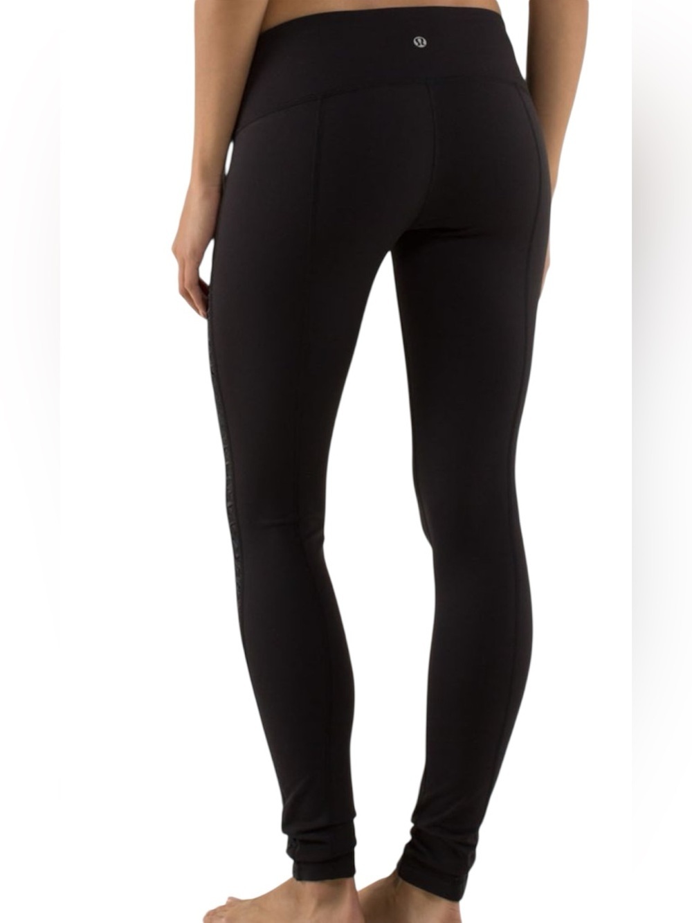 Lululemon Athletic Leggings with Sheer ruched Side Panels Sz 6